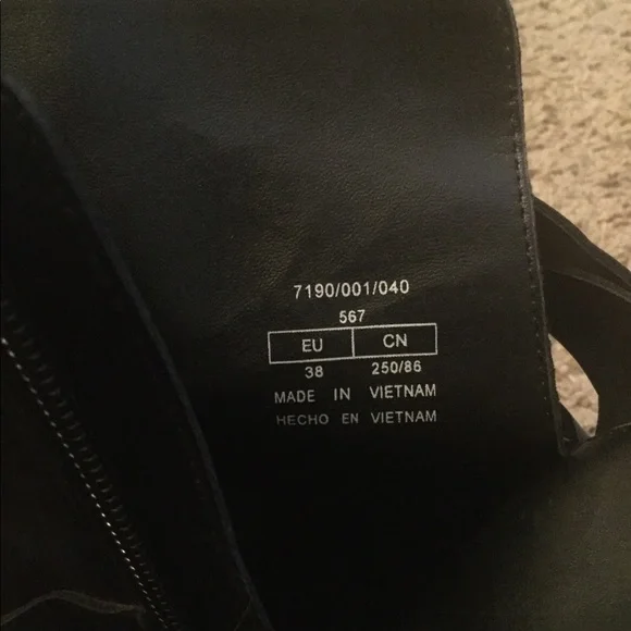 ☠️ ZARA TRAFALUC MOTO LEATHER & FAUX FUR EDGY BIKER BABE GRUNGE BUCKLE BOOTS - Picture 15 of 15